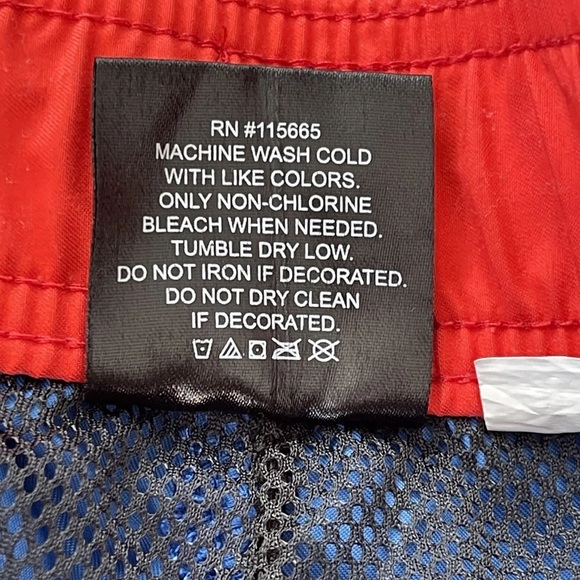 EUC DC Comics Superman Swim Trunks Basket Mesh 3 Pocket | Blue Red | Men’s Large - Picture 13 of 13